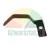 Black curved metal spring clip with a mounting hole