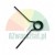 Black metal torsion spring on white background