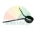 Black metal torsion spring with two arms on a white background