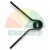Black metal torsion spring on a white background