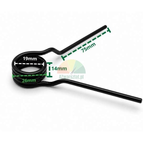 26mm black torsion spring with dimensions