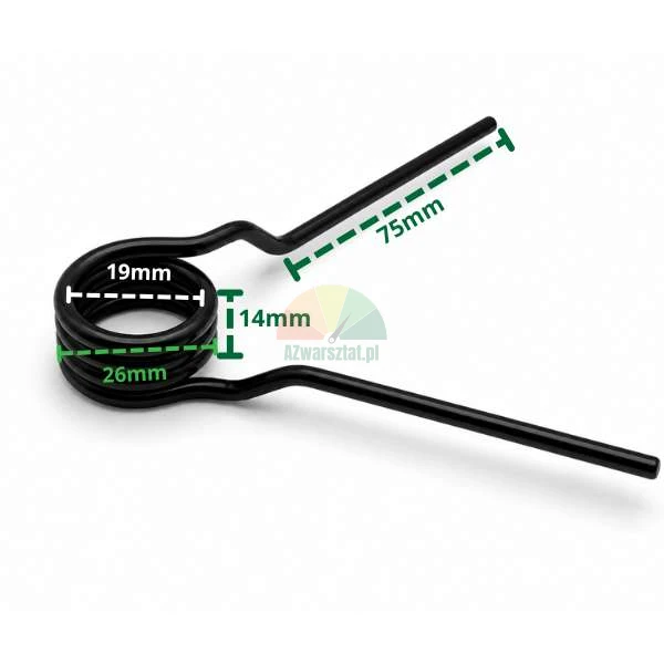 26mm black torsion spring with dimensions