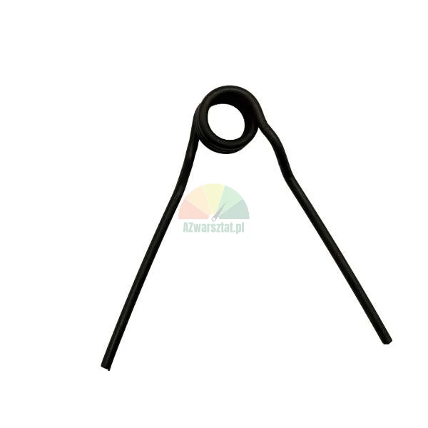 Black metal torsion spring isolated on a white background