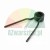 Black torsion spring with long legs on a white background