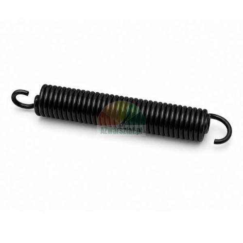 Black tire changer tension spring 12.8 cm long with hooks at the ends