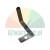 Black metal Z-shaped mounting bracket with a single mounting hole.
