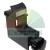 Black magnetic glass door hinge clamp with a tightening knob