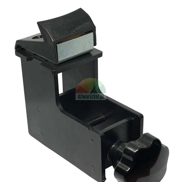 Black magnetic glass door hinge clamp with a tightening knob