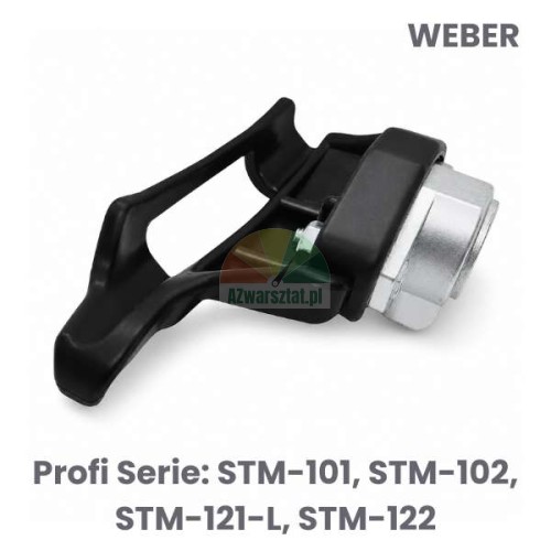 Black plastic mounting foot replacement for Weber Profi Series STM-101, STM-102, STM-121-L, STM-122