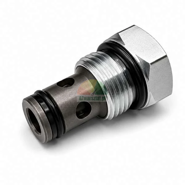 Hydraulic check valve with 19mm thread and black o-ring seals