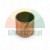 Copper-steel sliding bushing 2025 with a cylindrical shape, copper outer layer, and dark inner lining, isolated on a white background.