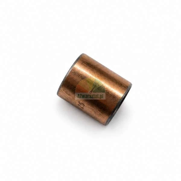 Bronze sleeve bearing, cylindrical plain bearing on a white background.