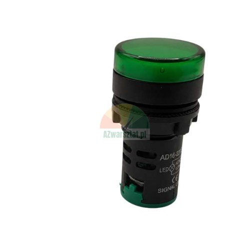 Green LED signal lamp 22 mm AC/DC 24V