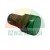 Green LED indicator lamp AC/DC 24V with a round lens and black cylindrical body