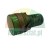 Green industrial LED signal lamp model AD16-22D with a black plastic body, rated for AC/DC 24V.