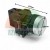 White push button switch XB2 1xNO with dimensions: length 63mm, diameter 28mm, mounting width 39mm.