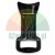 Black glossy plastic mounting bracket, back view showing mounting points and ergonomic shape.
