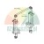 Technical drawing of the steel equalizer cable routing in a Weber QSD-3800 and QSD-4000B two-post lift.