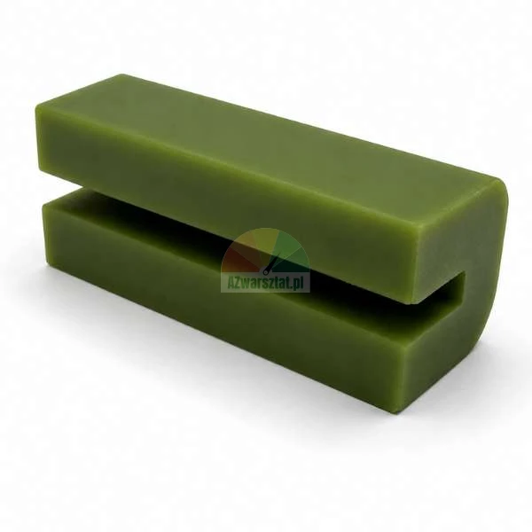Green silicone U-shaped protective profile used as a bumper or edge guard.