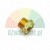 Brass hex reducing bushing fitting with male and female threads on a white background