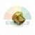 Brass hex plug with external thread on a white background.