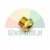 Brass reducer bushing fitting with male and female threads on a white background
