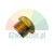 Brass plug with male thread and hexagonal head on a white background.