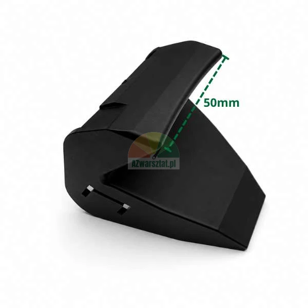 Black plastic part with a green dashed line indicating a 50mm dimension.