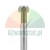 Silver metal pin with threaded end and a hex lock nut on a white background.