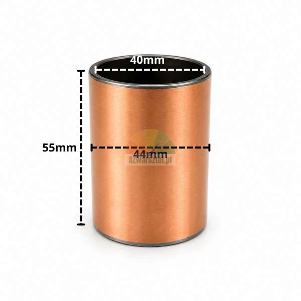 Copper-steel sliding bushing with dimensions 40x44x55 mm