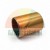 Cylindrical sliding sleeve bearing with copper outer layer and black inner lining on a white background.