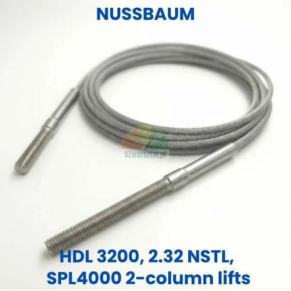 Steel synchronization cable - replacement for Nussbaum HDL 3200, 2.32 NSTL, SPL4000 2-column lift