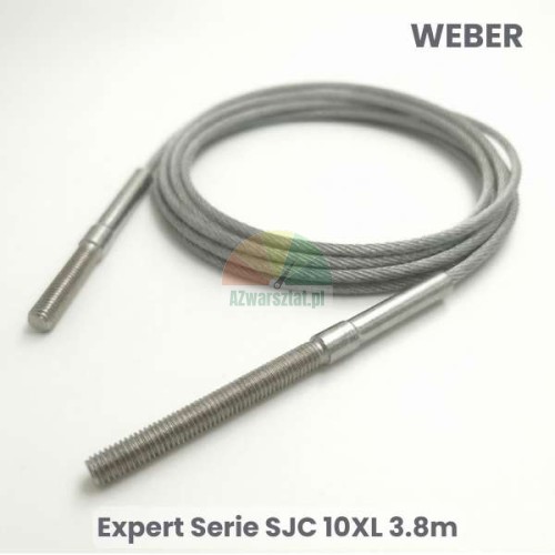 Steel synchronization cable for Weber Expert Serie SJC 10XL lift, 3.8m long with threaded ends