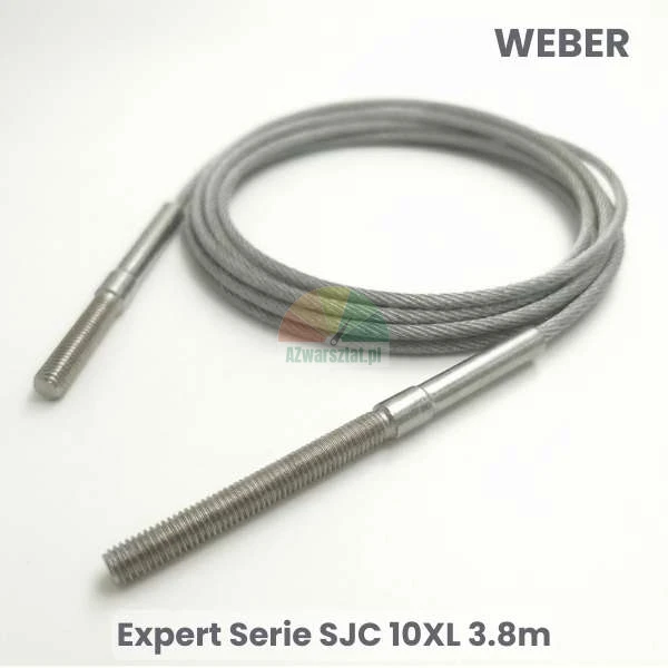 Steel synchronization cable for Weber Expert Serie SJC 10XL lift, 3.8m long with threaded ends
