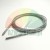 Coiled stainless steel wire rope cable with threaded terminal studs on both ends on a white background.