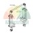 Schematic technical drawing of a lift mechanism with two columns, pulleys, and two steel cables labeled 'Steel cable 1' and 'Steel cable 2'.