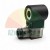 Black 24V DC solenoid valve coil with a transparent connector plug on a white background.