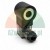 Black 24V DC solenoid valve coil with a transparent connector plug on a white background.