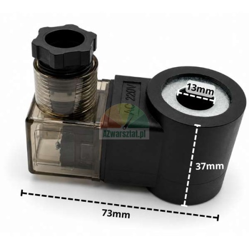 Lowering valve coil AC 220V with 13mm inner diameter, 37mm height and 73mm length