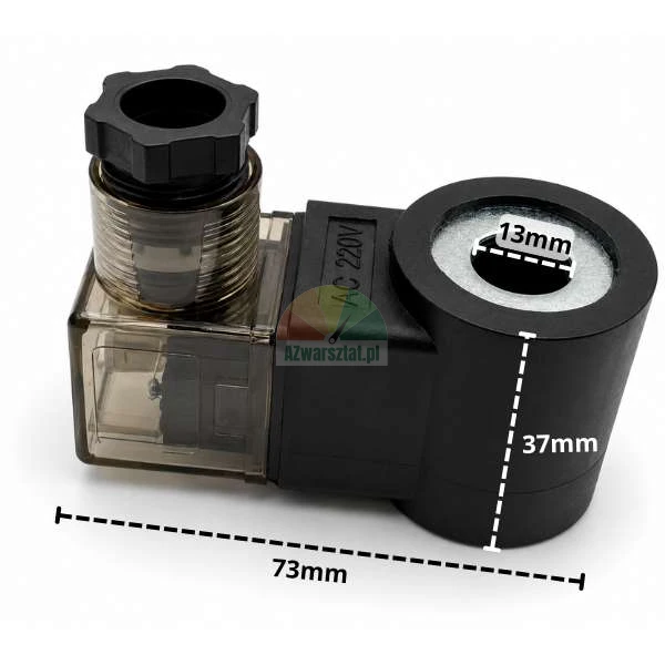Lowering valve coil AC 220V with 13mm inner diameter, 37mm height and 73mm length