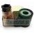 Black solenoid valve coil AC 24V with a 13mm inner diameter and a translucent connector plug.