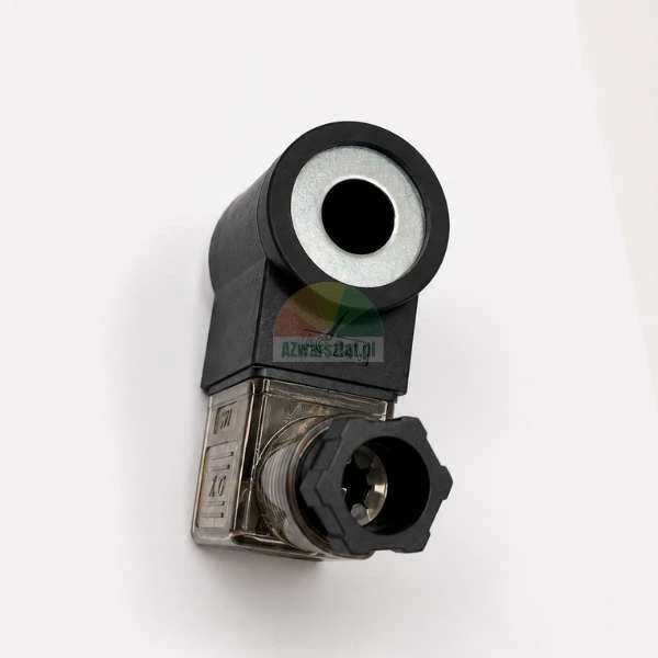 Solenoid valve coil AC 24V with connector plug on a white background