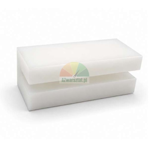 White plastic lift slider block measuring 7.2cm x 3.8cm x 3cm on a bright background