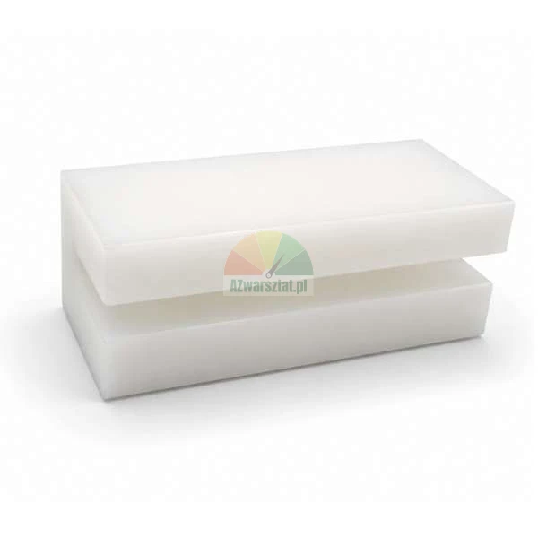 White plastic lift slider block measuring 7.2cm x 3.8cm x 3cm on a bright background