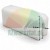 White plastic slide profile 3.8 cm high with a 2.6 cm deep groove.