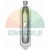 Galvanized metal fence wire tensioner, top view of an oblong component with a rectangular hole in the middle.