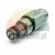 Metal hydraulic cartridge valve with a mesh filter, threaded sections, and rubber o-ring seals on a white background.