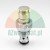 Hydraulic cartridge valve with X700-02 engraving, threaded body, rubber O-ring, and hexagonal nuts, isolated on a white background.