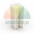 White plastic U-profile slider block standing vertically on a white background.