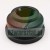 Black plastic adapter for quick release clamping nut, top view on a light background